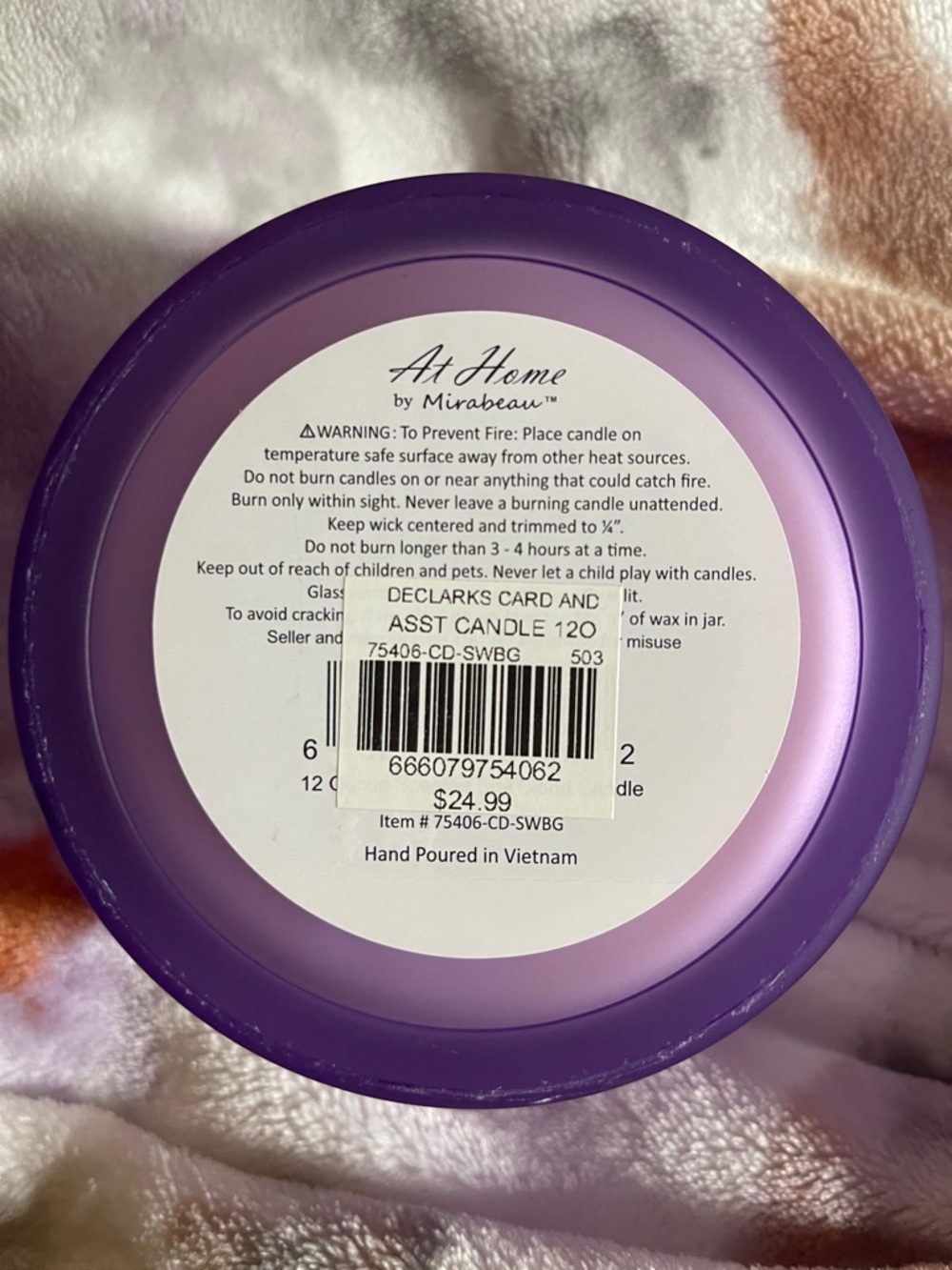At Home by Mirabeau Blooming Lilac Scented Candle - Purple - Picture 3 of 4